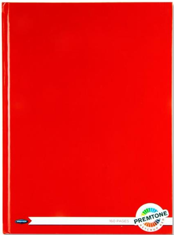 Premto A4 160pg Hardcover Notebook - Ketchup Red 